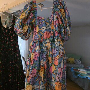 D.O.W.K. Dopamine Patterned Corset Dress